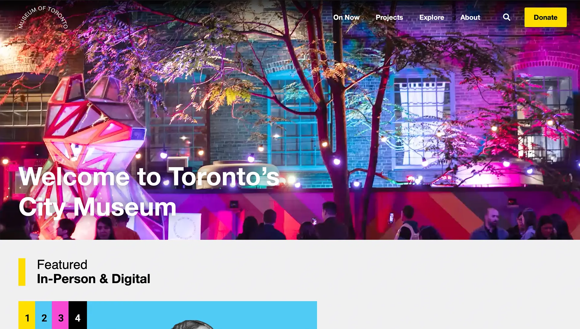 Museum of Toronto homepage